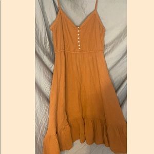 AE Aerie | NEW Gauze burnt orange Dress tiered